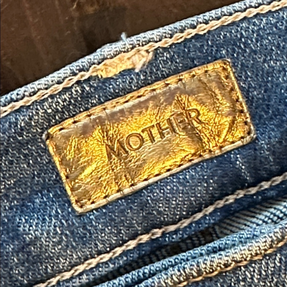 MOTHER The Pixie Dazzler Ankle Fray Jeans briefly gorgeous medium wash high-rise - Picture 6 of 9